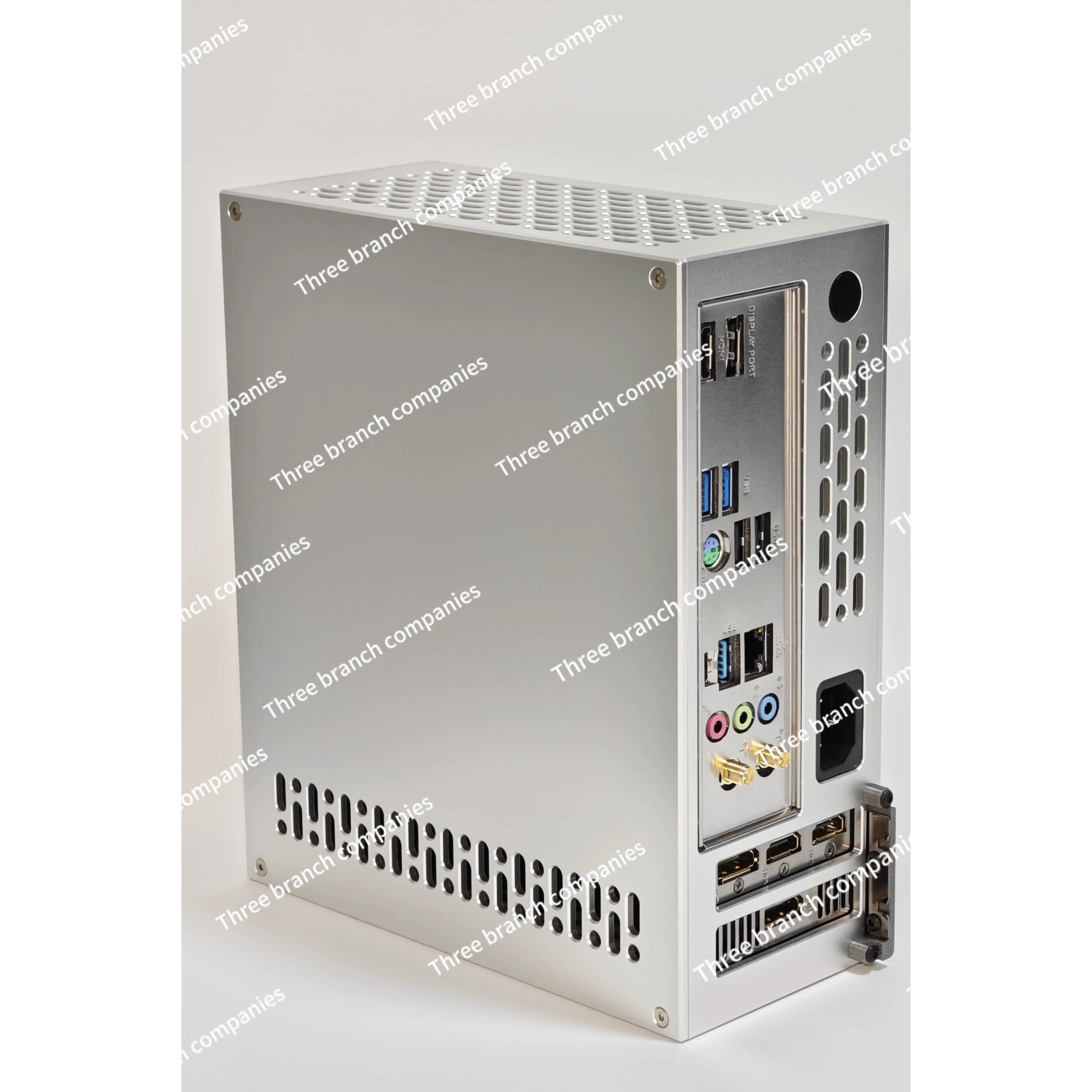 V40 chassis, directly plugged into the half-height knife card 4060 graphics card itx with built-in 300 watts power supply