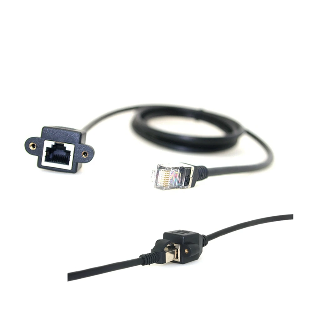 1 Pieces 30cm 50CM 100CM 150CM 8Pin RJ45 Cable Male to Female Screw Panel Mount Ethernet LAN Network 8 Pin Extension Cable