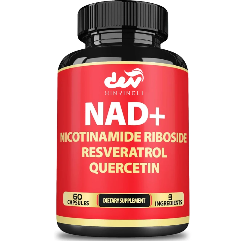 

3-в-1 1000 мг чистого NAD + добавка, содержащая 900 мг липоомала никотинамида, нуклеосида, ревератлола, кватритина - 60 капсул