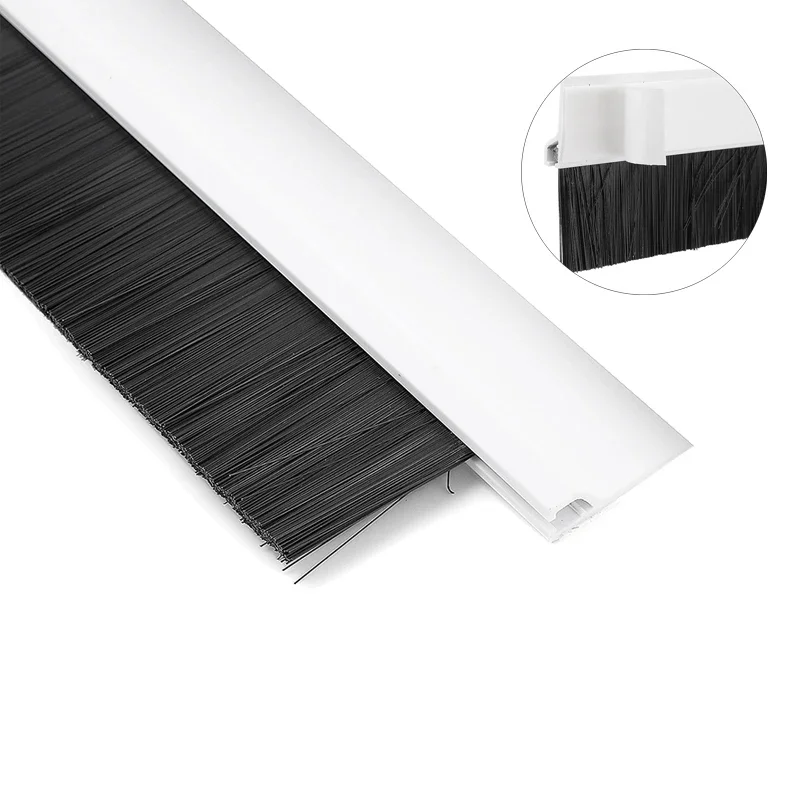 

Самоклеящиеся дверные уплотнения, ветрозащитные, пылезащитные, нижняя часть двери, белый пластик, 0,8/1,2/1,6/2 дюйма, мягкая щетка из ПВХ, длина 1 м