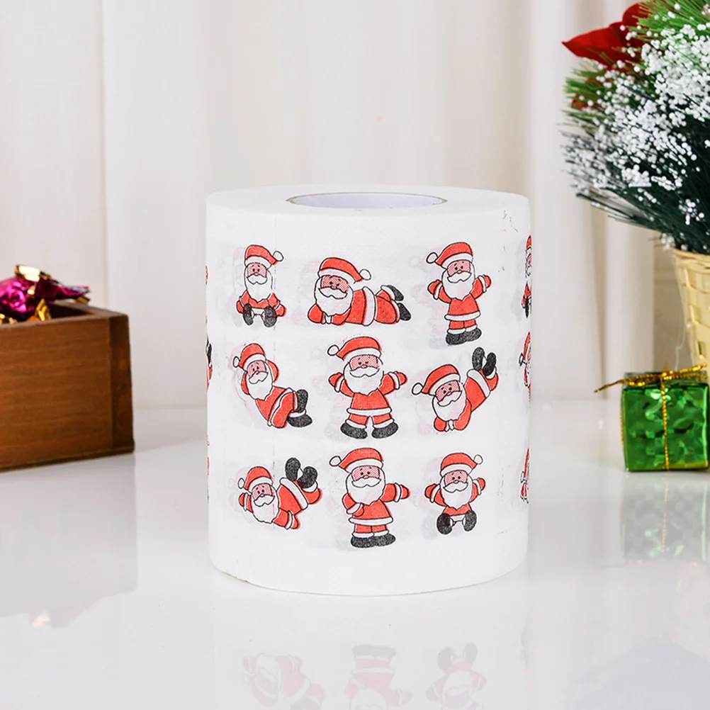 

4 Rolls Paper Napkin Kitchen Tissue Christmas Decor Soft Toilet Gifts Dinner Bath Tissues Ordinary Lunch