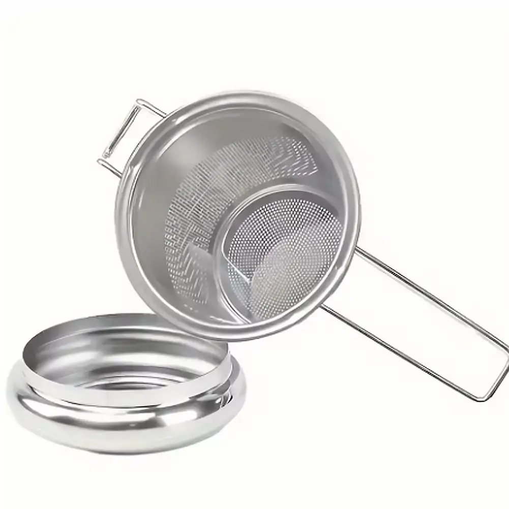 Tea Infuser Fine Mesh Coffee Filter Double Handle Tea Strainer with Lid Leakproof Hanging Cup Tea Maker Mug view 5