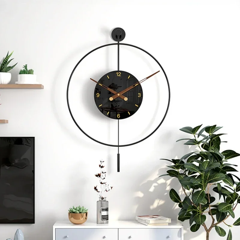 Modern Wall Clock Living Room Watches Art Decor Luxury Elegant Clocks Pendulum Retro Kitchen Silent Minimalist Stylish Bedroom