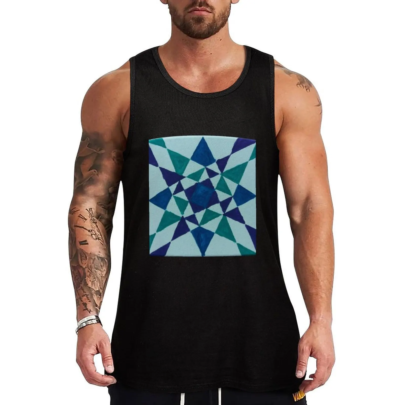 

Geometric Star Tank Top Casual Summer Tank Top Relaxed Fit Sleeveless Wear