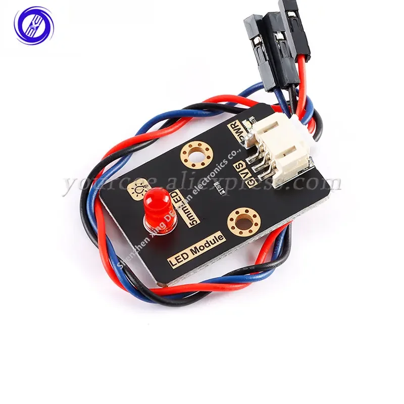 1pcs LED Module Light Board Low Level Control 5mm Diode Orange Blue Yellow Red Emerald-green PH2.0 3P Interface
