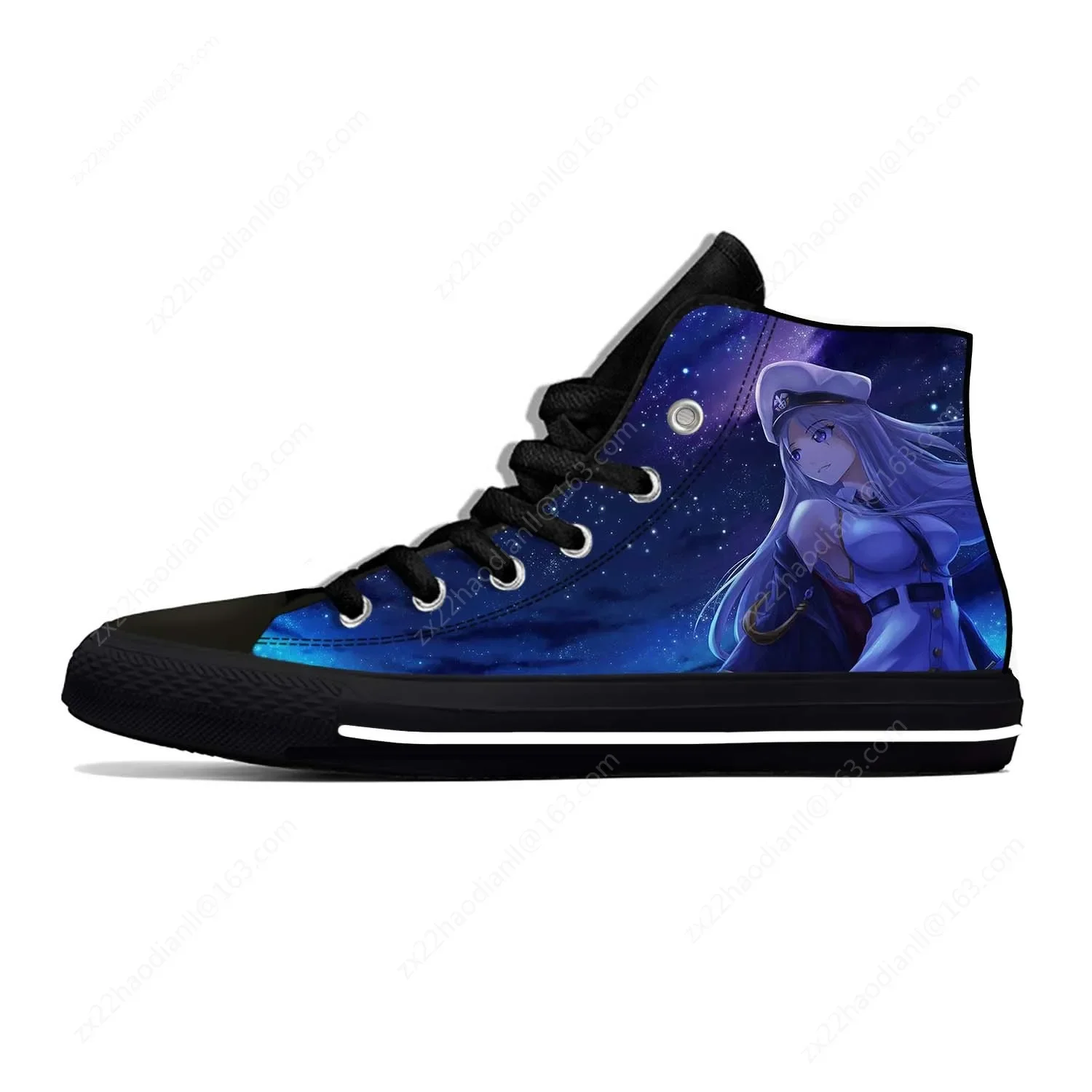 Hot Anime Azur Lane Lightweight Cloth 3D Print Funny Cool Fashion High Top Canvas Shoes Mens Womens Casual Breathable Sneakers