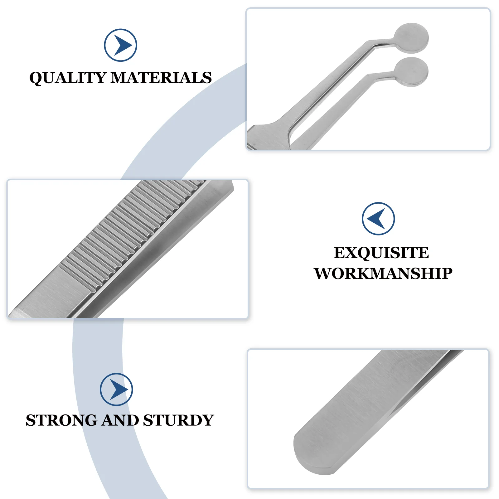 Pinzas Meibomian Gland Forcep Expressor Kit de puntas de masaje de párpados de acero inoxidable con cabeza redonda