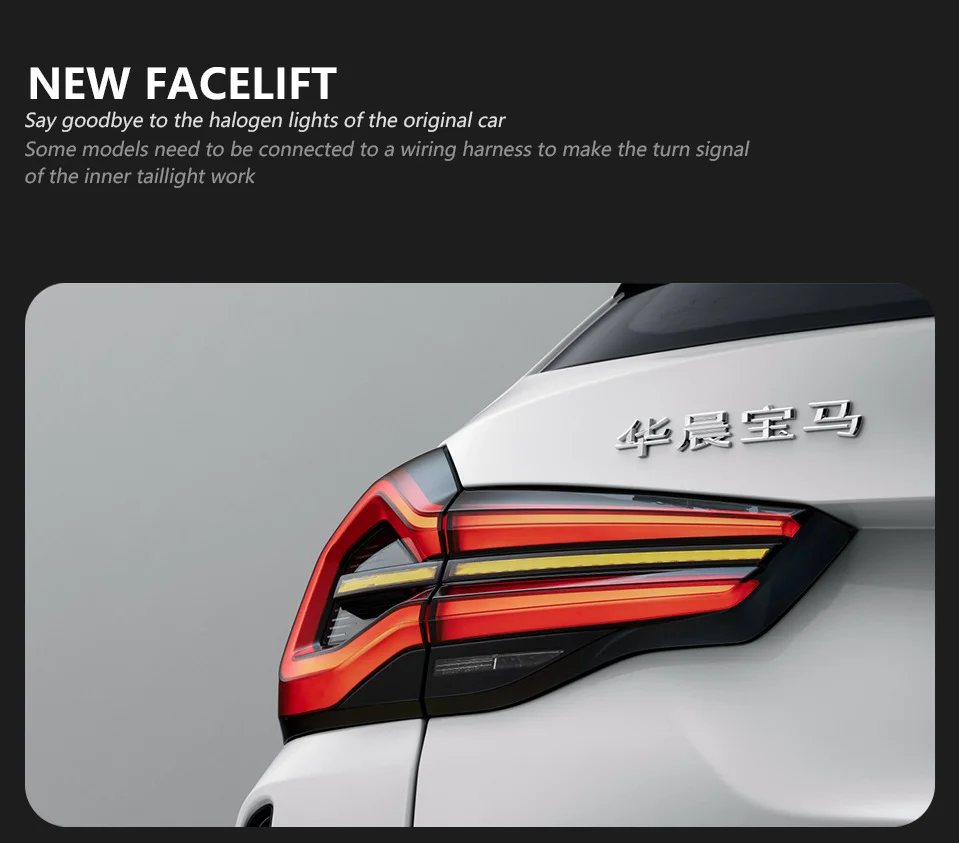 Taillight for BMW X3 G08 LCI 2022 LED Tail Light Rear Lamp Inner Light