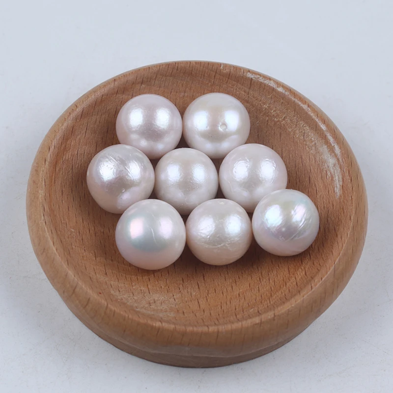 

12-14mm Natural White color real loose beads Freshwater Round Edison Pearl Beads for Jewelry making