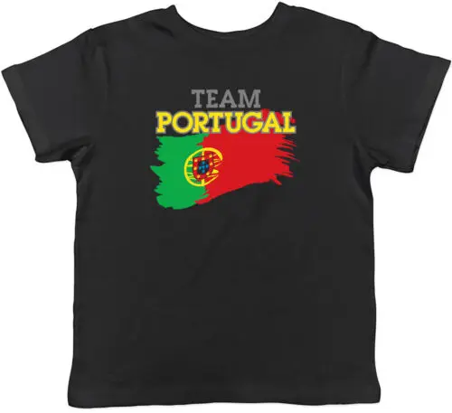 Team Portugal Flag Childrens Kids T-Shirt Boys Girls