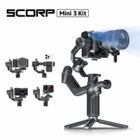FeiyuTech SCORP Mini 3 Kit Gimbal Stabilizer with Built-in 4.0 Intelligent AI Tracking for Mirrorless Action Camera & Smartphone