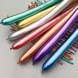 20/50/100pcs Magic Long Balloons DIY Latex Balloons Wedding Birthday Christmas Party Glossy Metal Inflatable Balloon Decorations