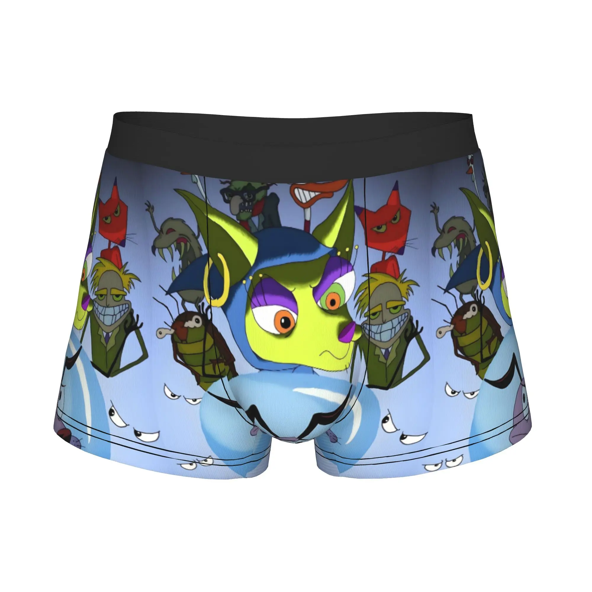 Courage The Cowardly Dog Boxers Shorts Men Devil Adventure Briefs Underwear Novelty Underpants