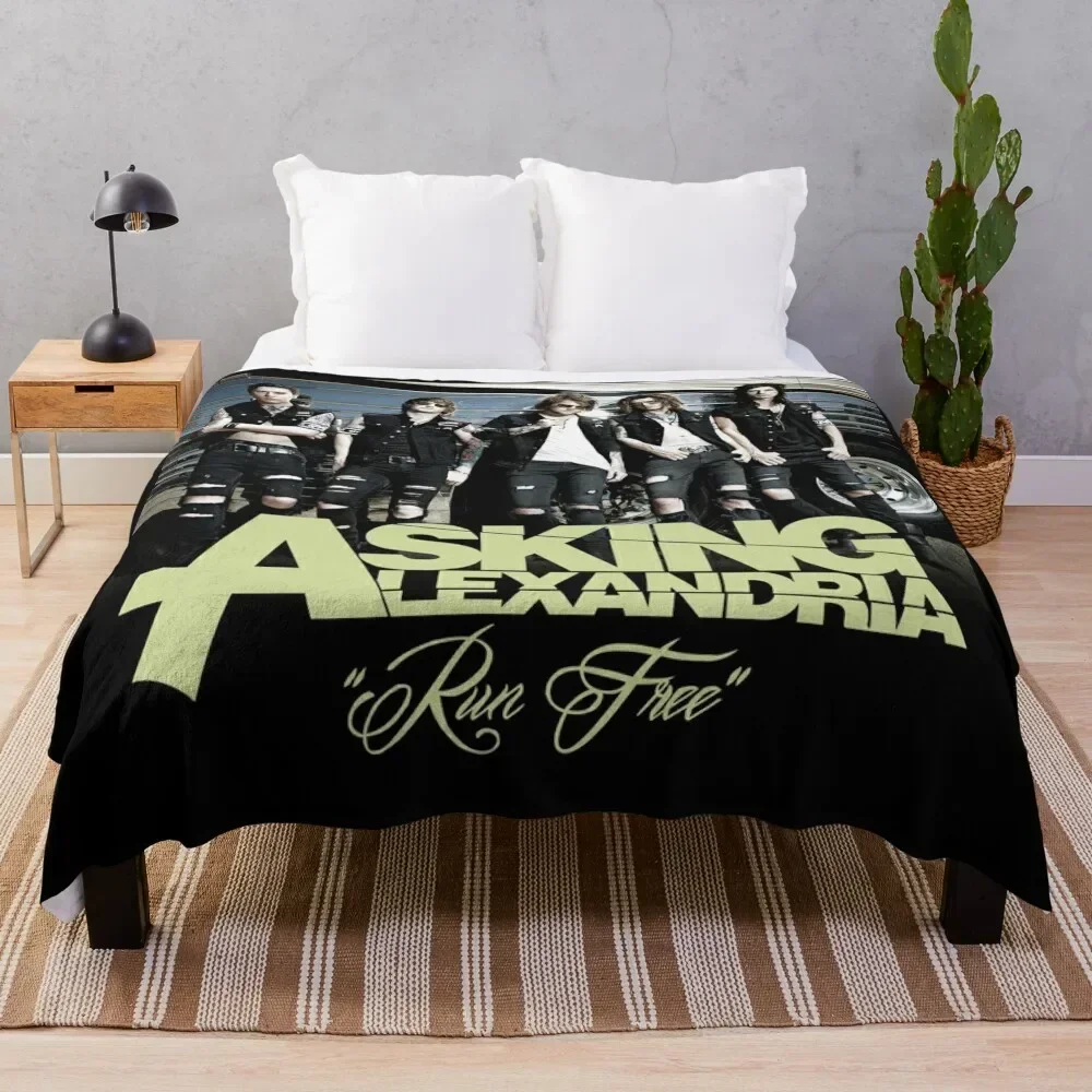 Asking Alexandria run free Throw Blanket Soft Plaid Sofas Heavy Kid'S Blankets