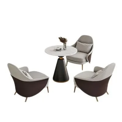 Modern Light Luxury Hotel Lobby Sales Office Negotiate Sofa Arc Study Rest Area