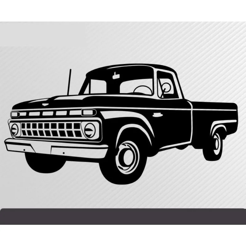 1965 Pickup Truck SUV - F 100 vector - F150 PickupMen T-Shirt Casual Racing Car Fans Logo Enthusiast T-shirt Graphic Summer Shor