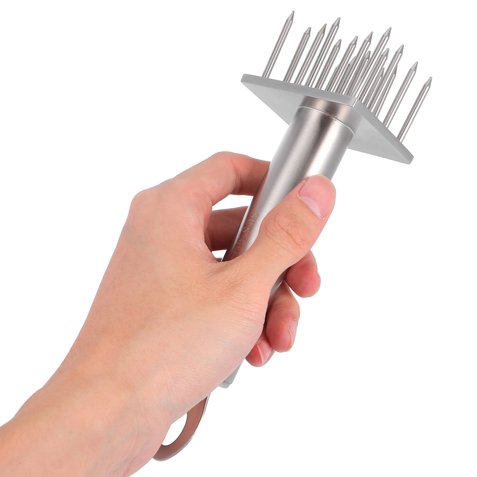 

1pc Stainless Steel Meat Tenderizer Tool 12 Needles Beef Poultry Hammer Mallet Steak Tenderising Cooking Bbq Kitchen Tool