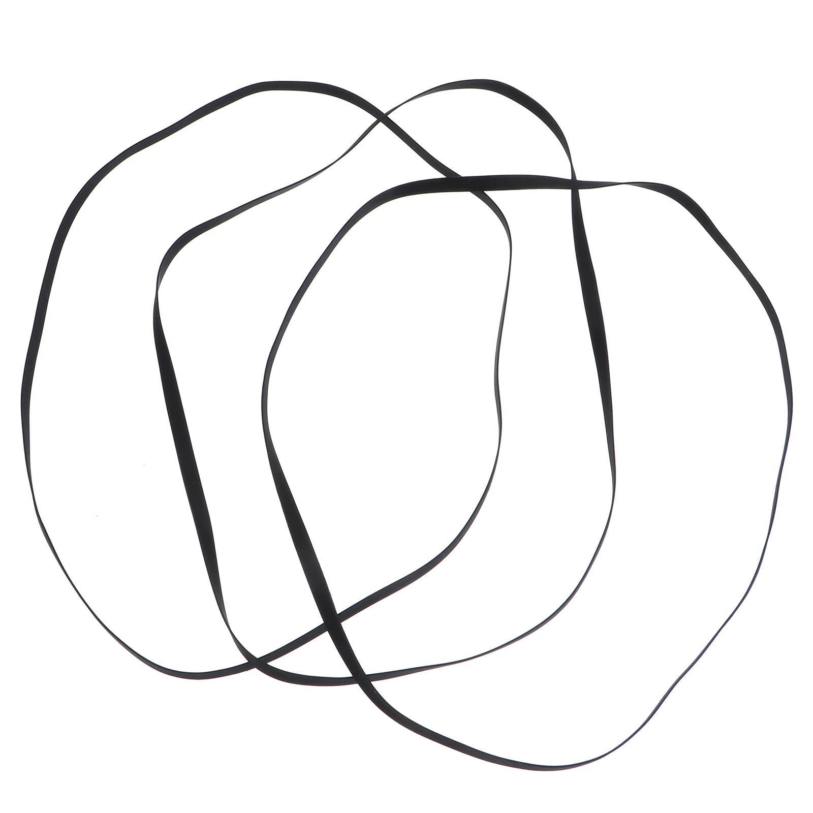 

3pcs Vinyl Record Belt Set 5mm Width Durable Rubber Turntable Cassette Player Replacement Accessory Multifunctional