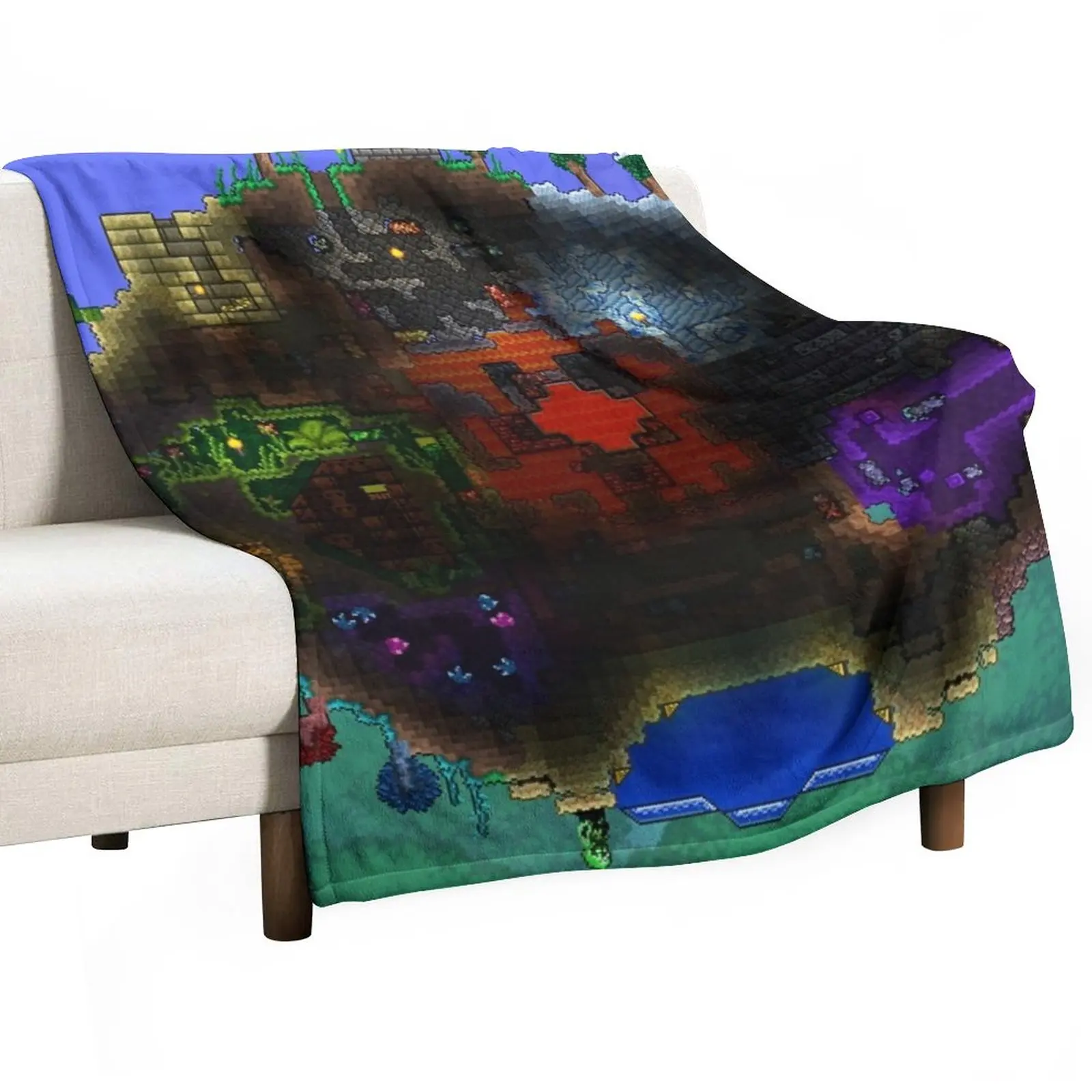 

Terraria - Indie Game Throw Blanket Luxury Brand Blanket Hairy Blanket anime Luxury Throw Blanket