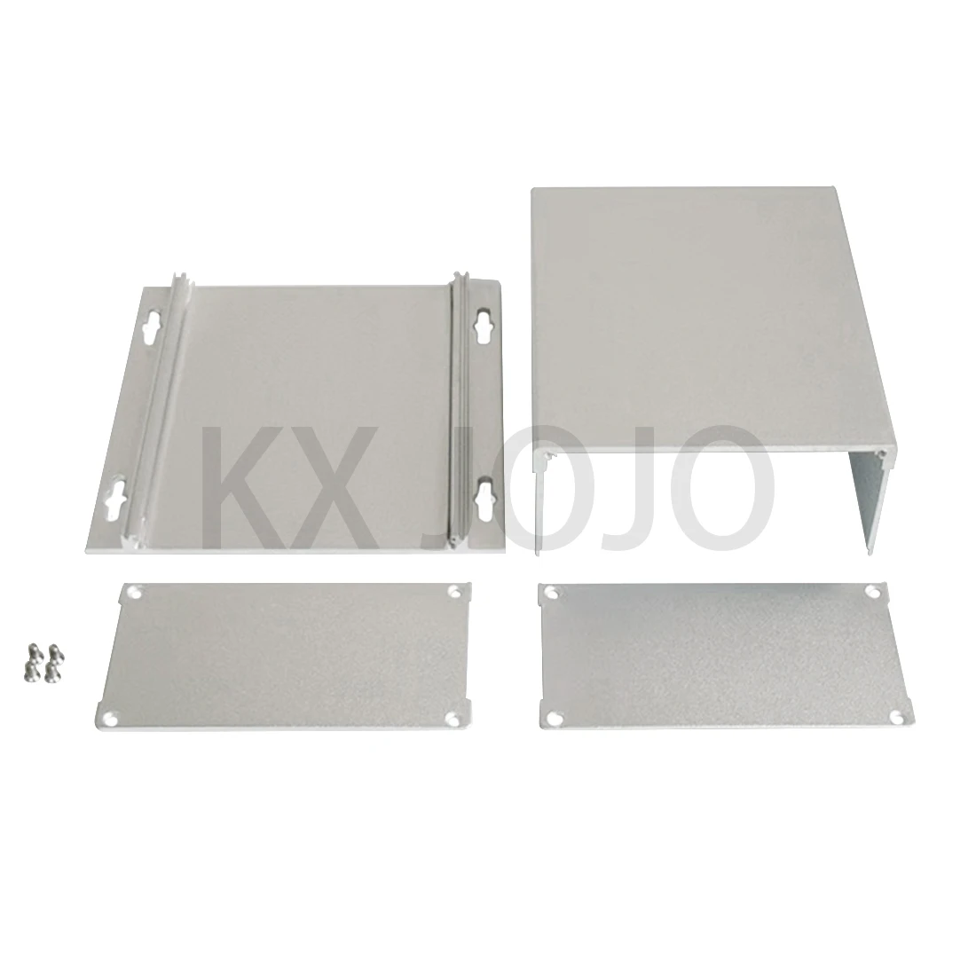 Aluminum Enclosure 107*55*130mm Split Box PCB Bending with Ears Instrument Box DIY Electronic Project Case Silver