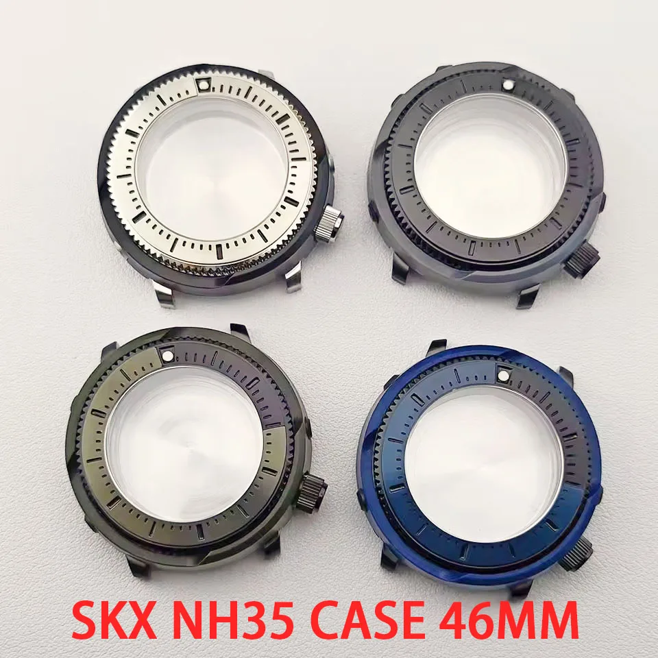 

NH35 46mm Tuna Canned SKX Mod Watch Case For NH34 NH35 NH36 Movement Sapphire Glass watches accessories Watch Box 200M Dive