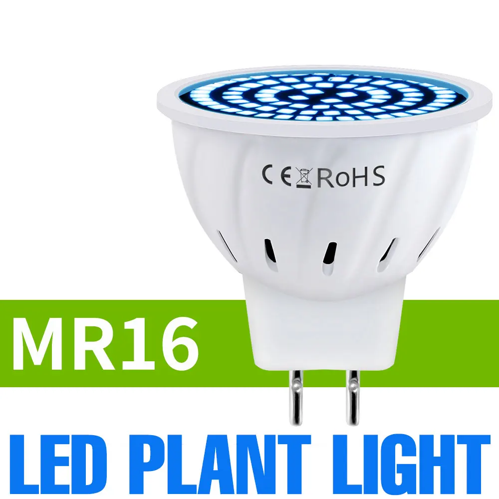 E27/E26 LED Grow Gloeilamp E14 Volledig Spectrum Indoor Bloem Potplant Grow Box Teelt Lamp GU10 MR16 B22 AC220V 5W 7W 9W