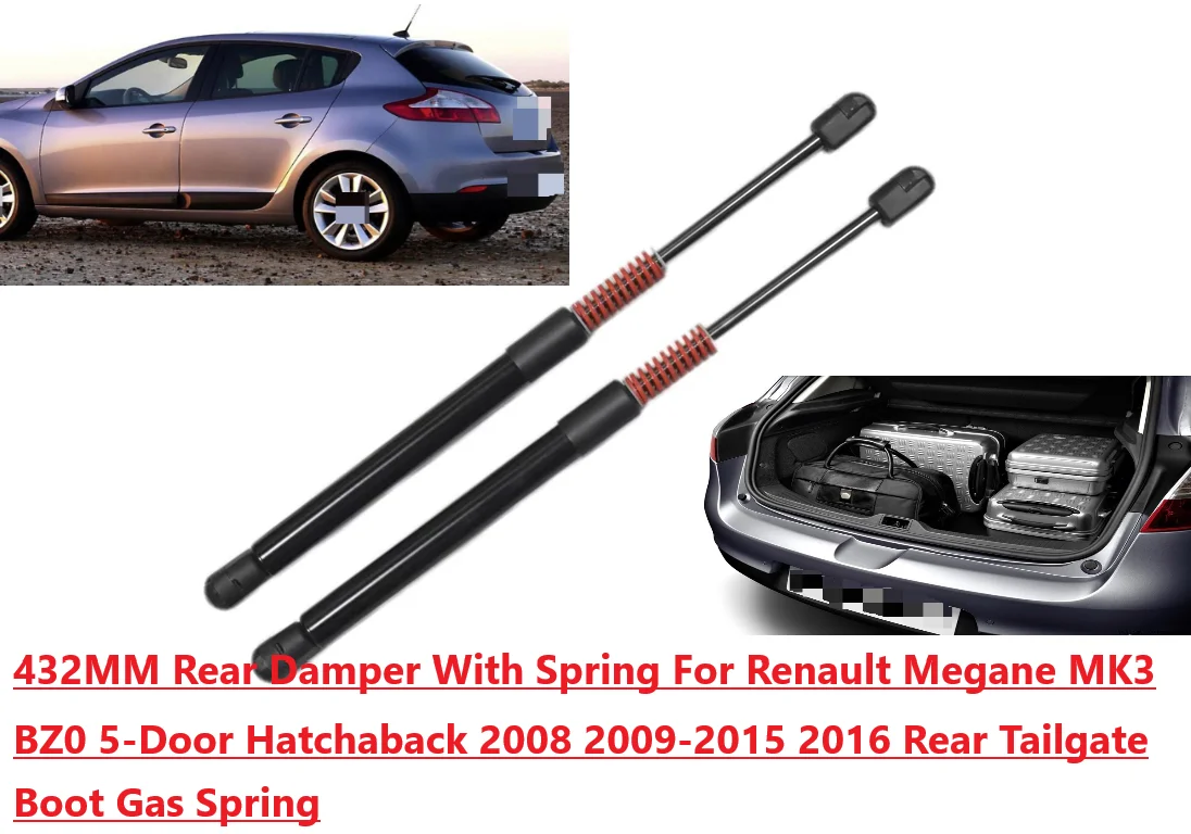 

Задний демпфер с пружиной для Renault Megane MK3 BZ0 5-дверный хэтчпак 2008-2015, задняя дверь багажника, газовые пружинные стойки, подъемная опора