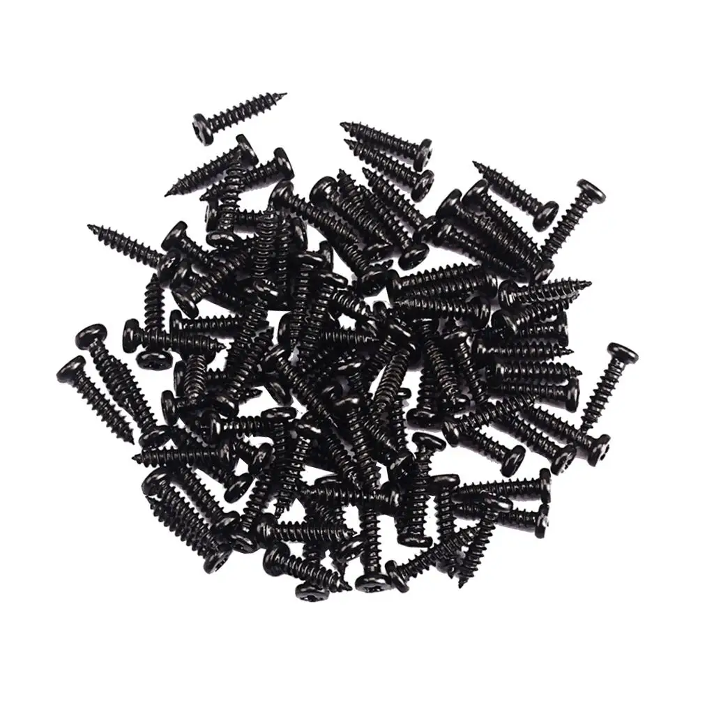 100 Pieces Iron Tuning Peg Tuner Mounting Heads Screws for Guitar Bass Ukulele Mandolin Musical Instrument Replacement Screws