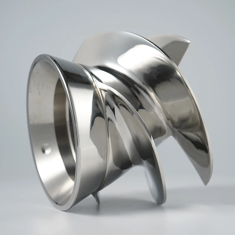 1737 Outboard Jet Impeller Medium Series 6 1/8 Inch Stainless Steel 3 Blades Polished Outboard Jet Impeller