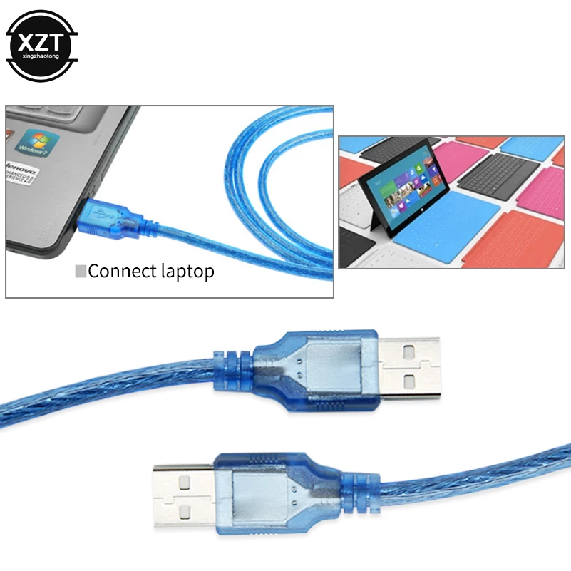 3.0 USB do kabla USB z męskiego na męskie M/M typ A do przedłużacza kabla USB 2.0 linii 0.3M/0.5M/1M/1.5M/1.8M/3M wysokiej jakości