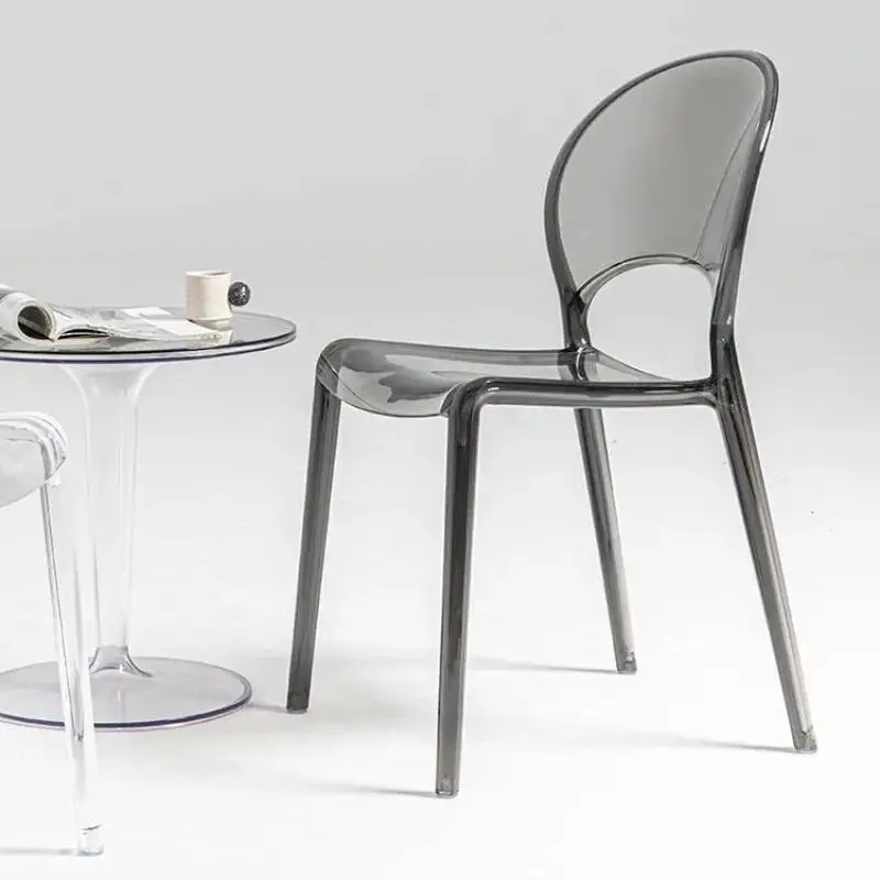 شرفة البلاستيك كراسي تناول الطعام في الهواء الطلق غرفة المعيشة مريح واضح الطابق كراسي تناول الطعام الألعاب الحد الأدنى Sillas أثاث المنزل QQ
