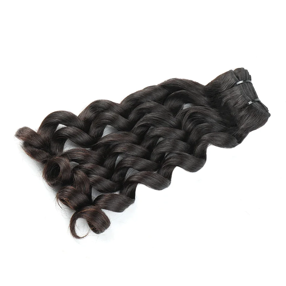 Pacotes de cabelo encaracolado malaios, Super Double Drawn, Trança encaracolada francesa, Pacotes de trança bouncy ondulados soltos, Roma Roll Curls