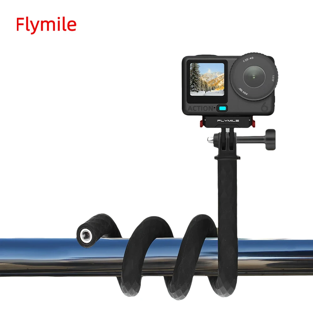 

Flymile Flexible Mount for DJI OSMO Action 6 Accessories Adjustable Gooseneck Selfie Stick with Quick Release Base
