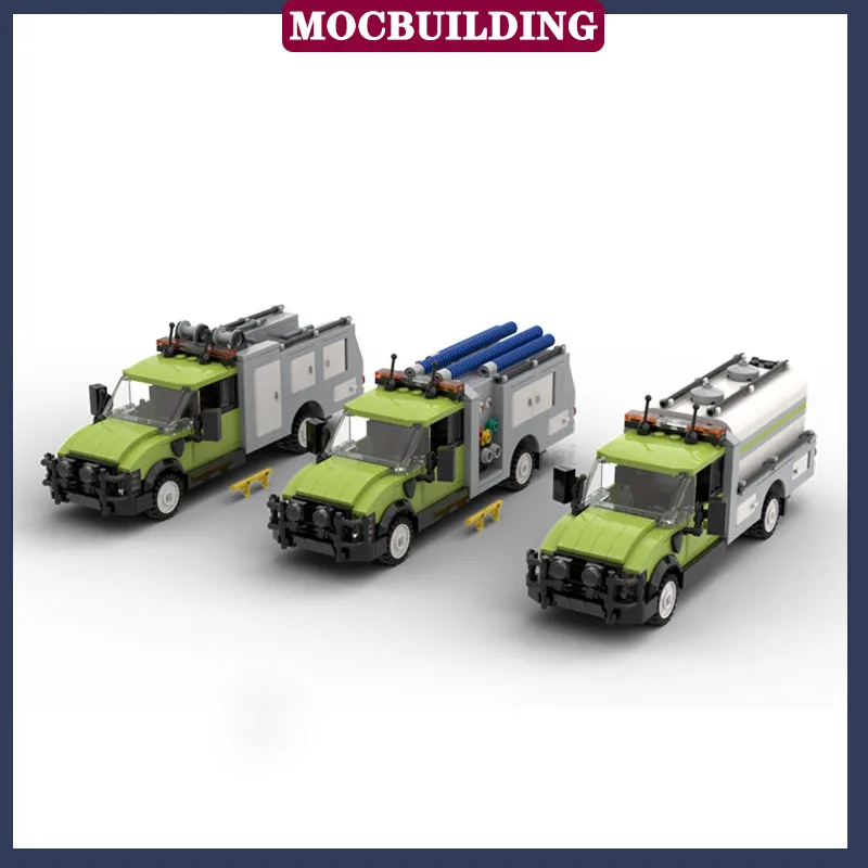 MOC City Transport Truck Model Building Block Assembly Water Tank Truck Pump Truck Fire Truck Children\'s Collection Series Toy