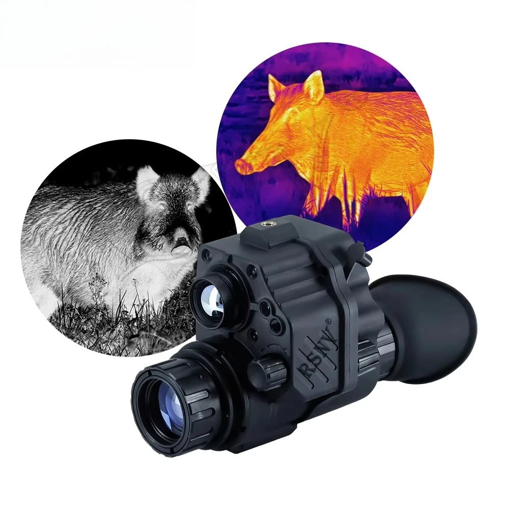 F-PVS14 640*512 Thermal Handel Infrared Thermal Image Fusion System Night Vision Monocular Device Gen2+/Gen3 1400-2300 FOM