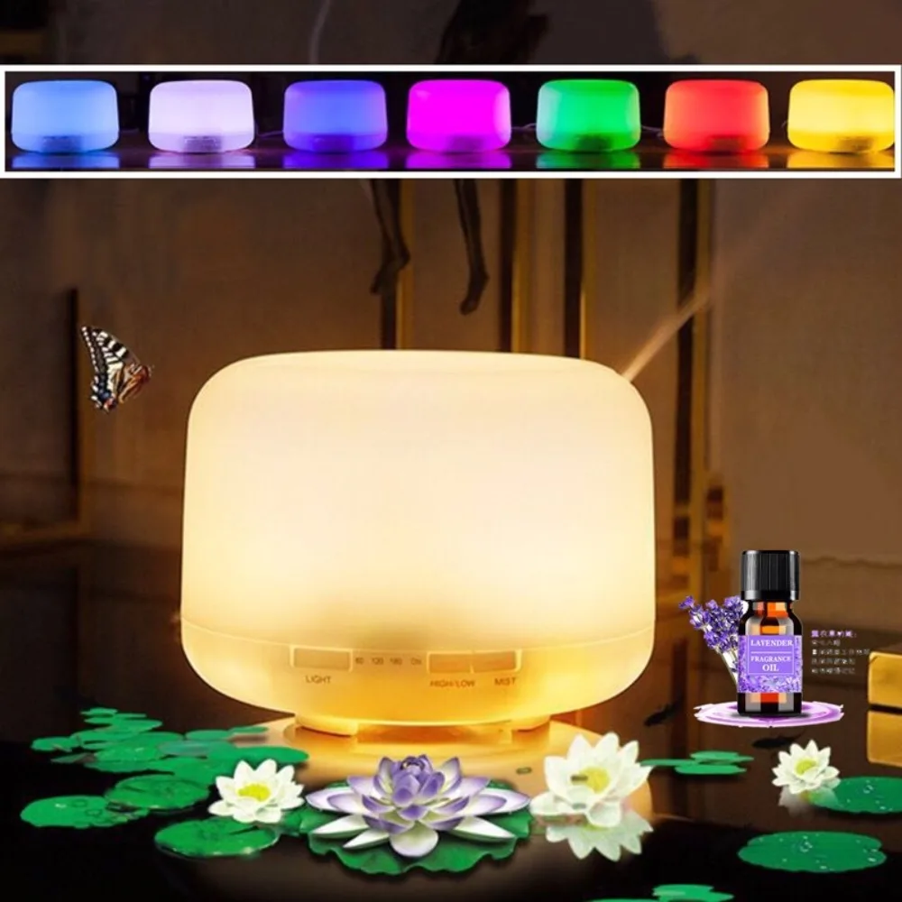 Диффузор эфирного масла 500 мл с дистанционным управлением 4-в-1 ультразвуковой увлажнитель для ароматерапии испаритель USB без DPA