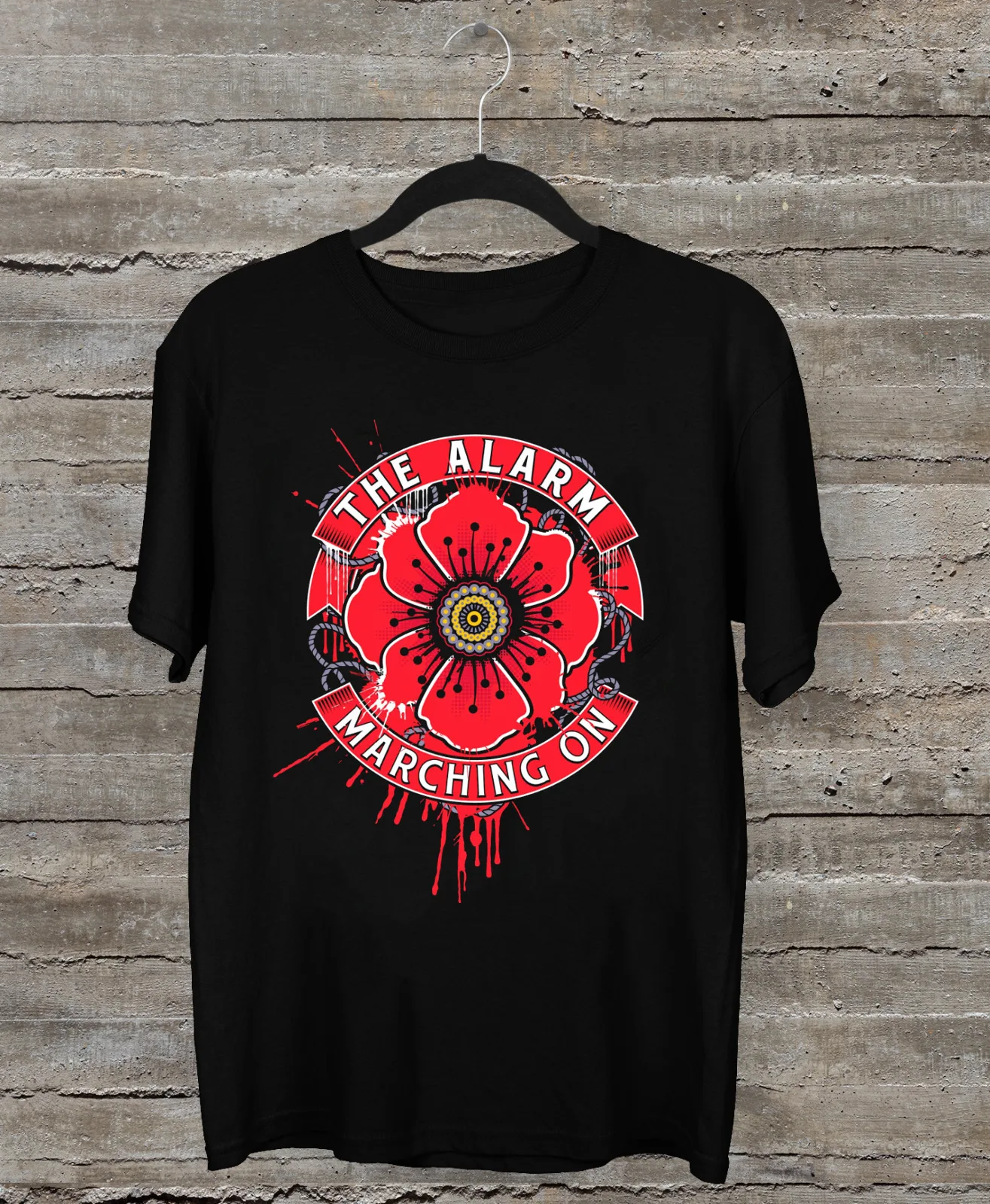 

New The Alarm Band Logo Classic Black All Size T Shirt Ac1141