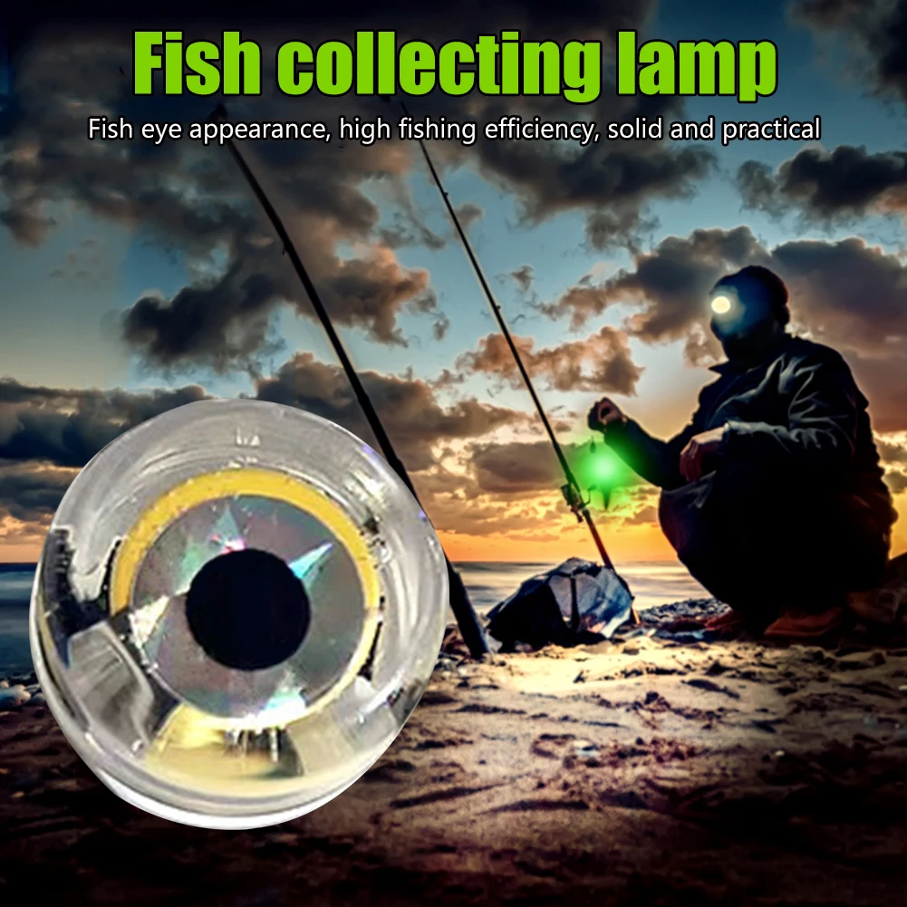 Eye Shape Fish Attraction Lamp Waterproof Mini Fishing Luminous Lure Deep Drop Fishing Lure Light LED Bright for Attracting Fish