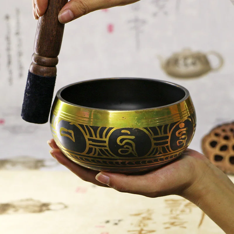 Sanskrit Nepal Chanting Yoga Meditation Handmade Buddhist Music Chanting Copper Bowl