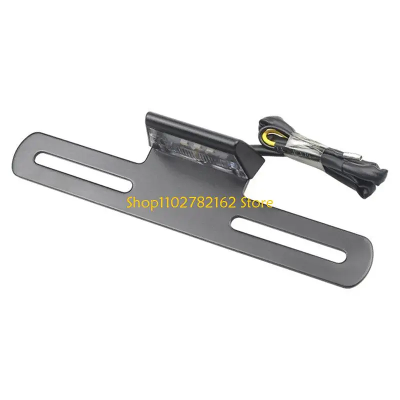 

547B License Plate Bracket,Motorcycle Tail Light Holder Support with LED Light License Plate Adjustable Holder