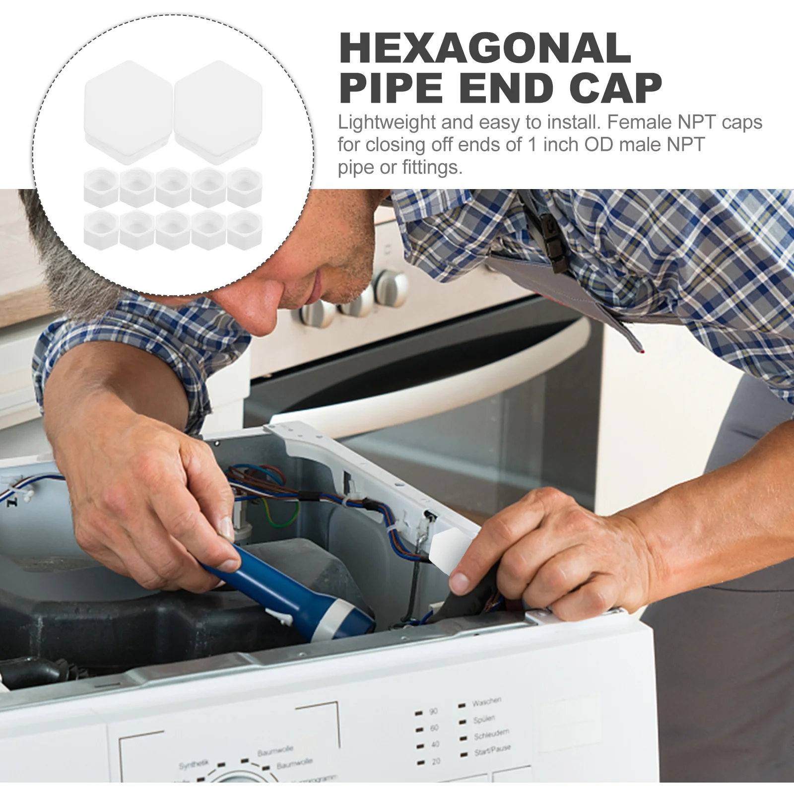 20 قطعة Ppr نهاية قبعات 1 بوصة أنثى Npt المكونات البلاستيكية لأنظمة الرش الري خطوط المياه تركيبات خرطوم غطاء في الهواء الطلق الباردة #2