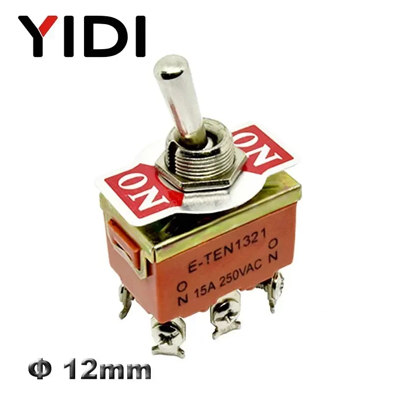 15A 250V KN3C E-TEN1322 1021 1122 1221 1321 6pin Toggle Switch on Off SPST Switch 3pin on Off on DPDT Waterproof Cap Cover