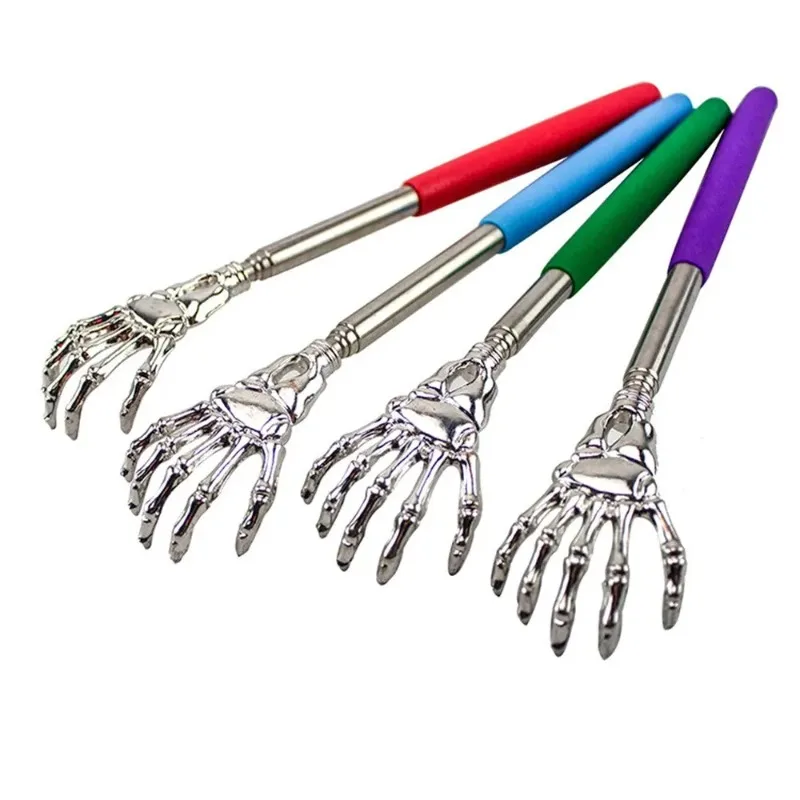 Multi-Color Extendable Back Scratcher - Funny Skeleton Hand Itching Relief Stick for Adults - Detail 1