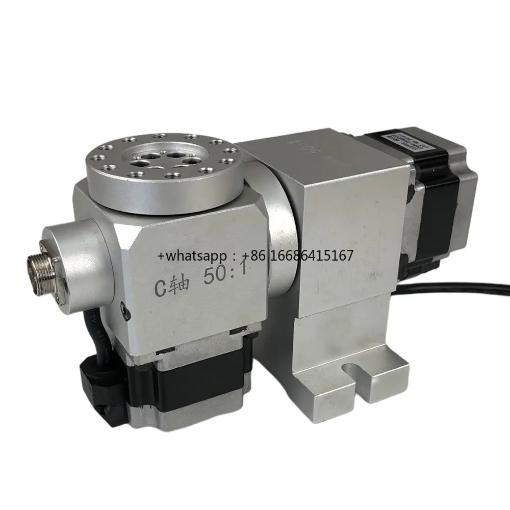 

CNC Machine A B Rotary Axis Harmonic Drive Reducer Dividing Head 4th 5th Axis NEMA 23 57mm Stepper Motor Speed Ratio 50:1