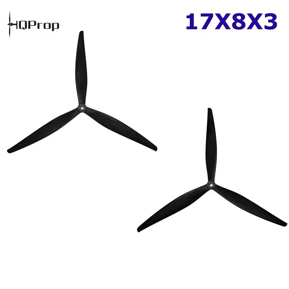 1/2pair HQProp 17X8X3 CW CCW Black-Glass Fiber Reinforced Nylon Propeller