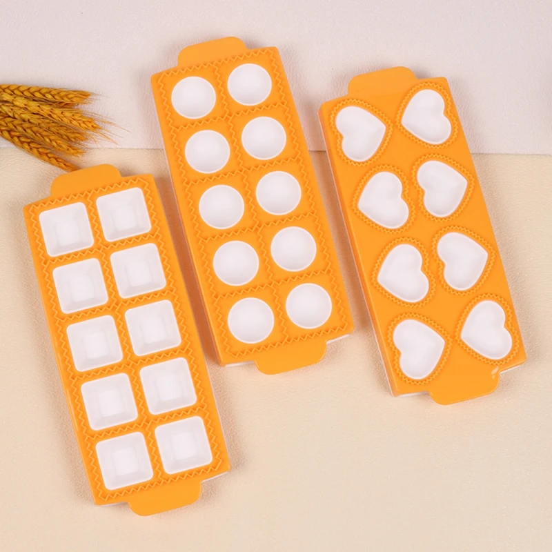 قالب رافيولي صانع رافيولي قالب زلابية بلاستيكي على شكل قلب دائري مربع صانع زلابية أداة معجنات المطبخ #6