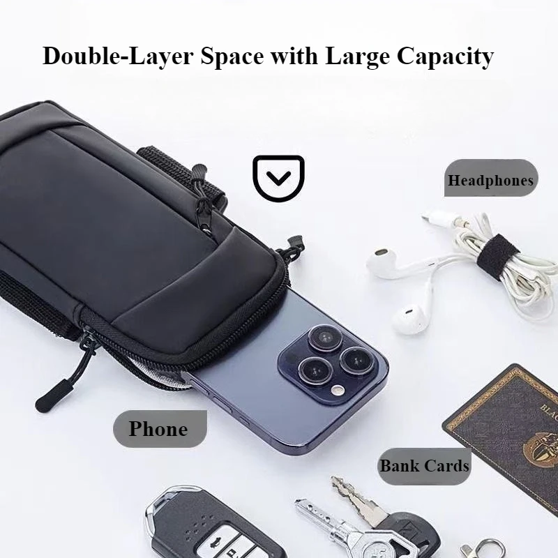 Hardlooparmband Telefoonhouder Buitensporten Telefoonzakje Unisex Armband Polstas Fitnessuitrusting Crossbody