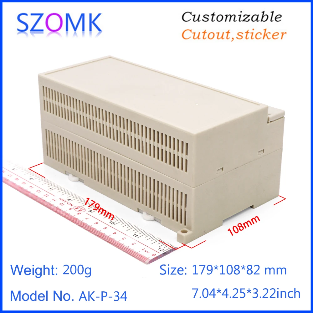 Einspritzung Kunststoff modul SPS Auslass box Kunststoff Din Rail SPS Gehäuse Industrielle Steuer box für Elektronik platine