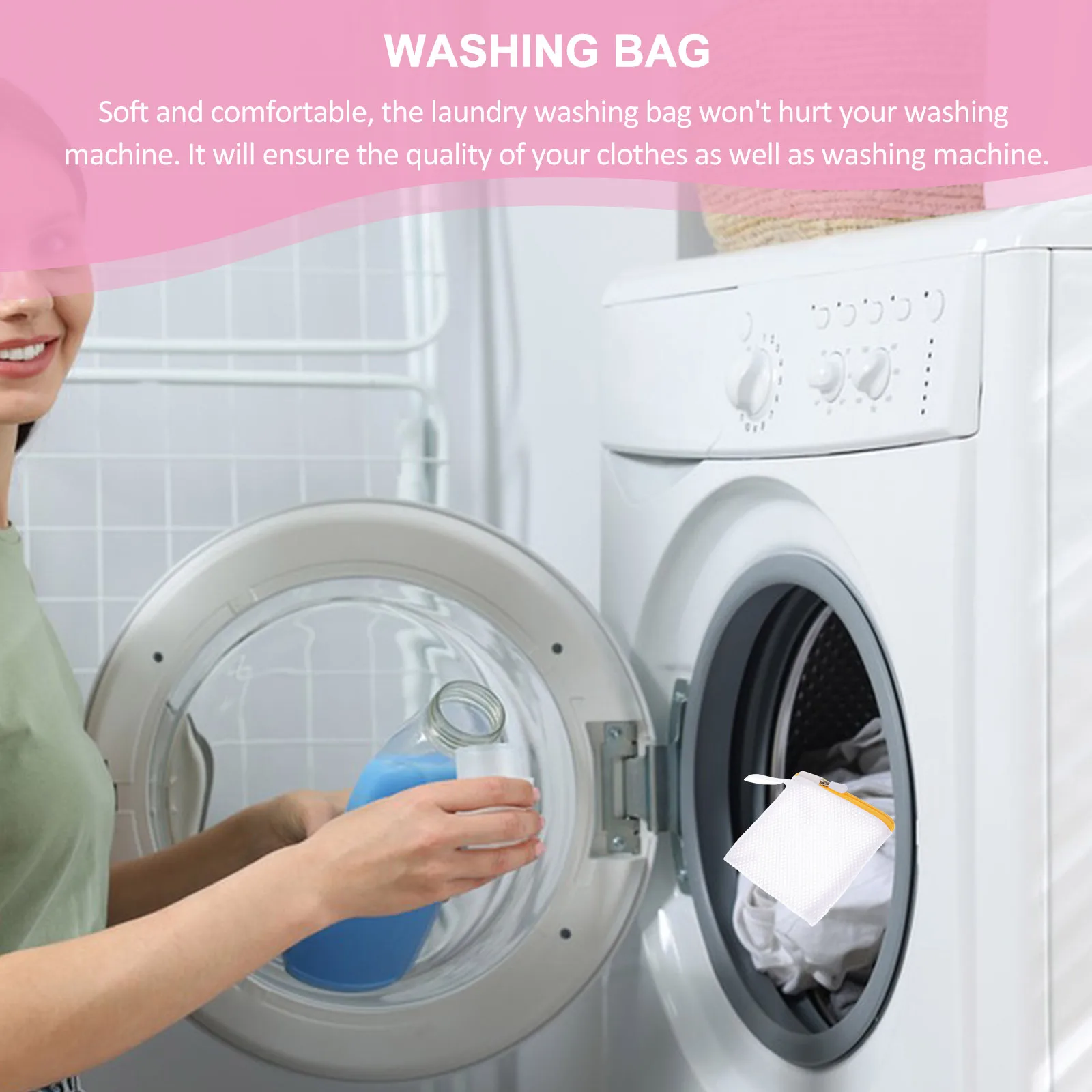 

6Pcs Fine Mesh Laundry Bag Set Washing Machine Bags Protect Delicate Garments Prevent Zipper Damage Travel Organizer