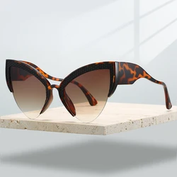 KAMMPT Women INS Brand Triangular Sunglasses Fashion Street Personalized Trends Sun Glasses Retro Cat Eyes Anti UV Beach Shades
